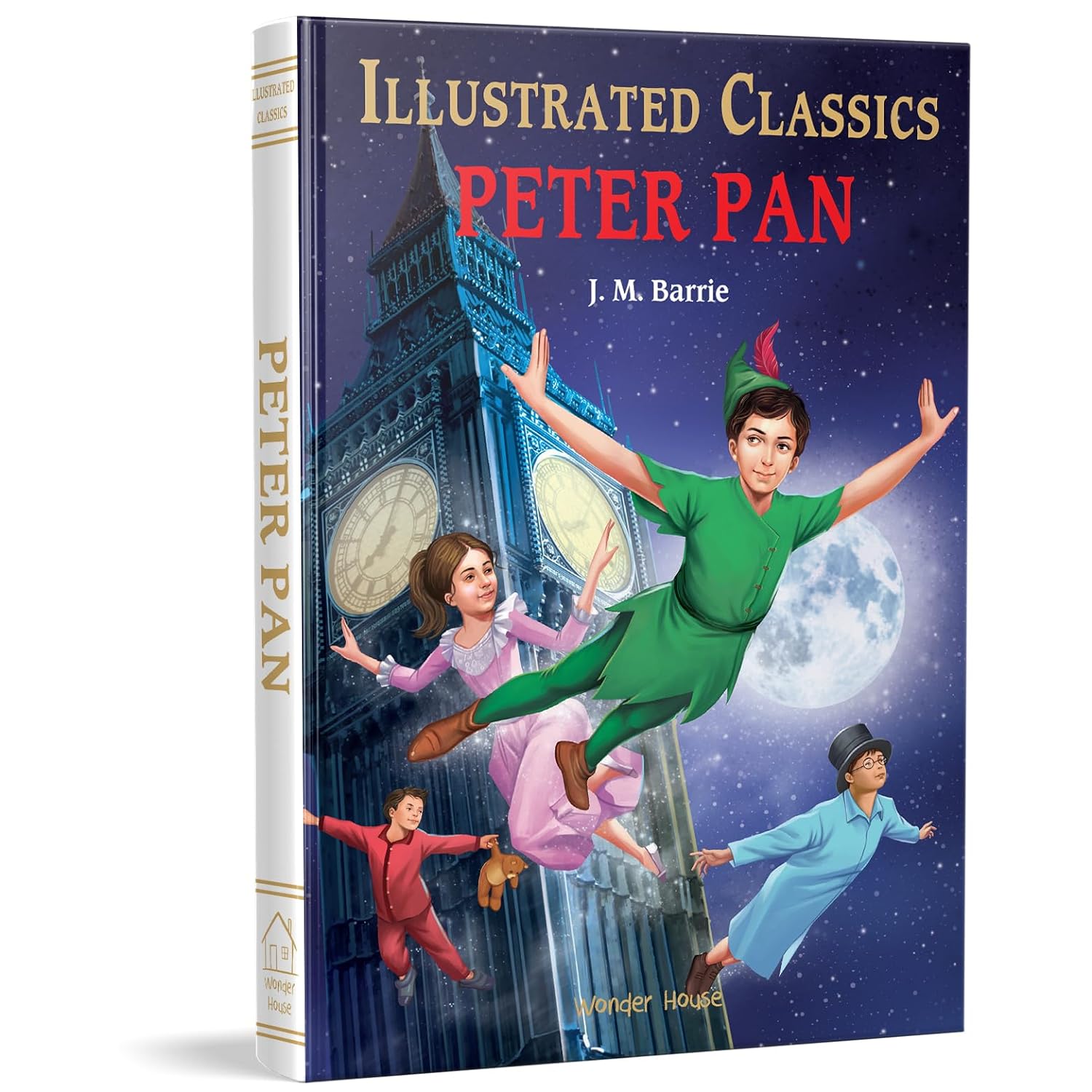 Peter Pan : Illustrated Abridged Children Classic English Novel with Review Questions - J. M. Barrie