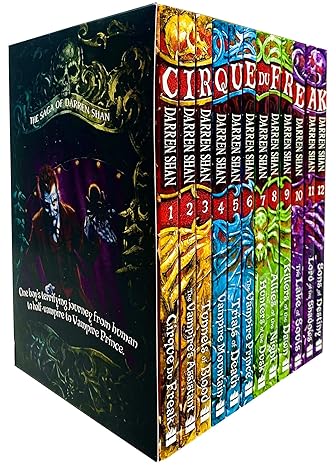 Cirque Du Freak Series - Complete 12 Book Collection - Killers of the Dawn, Lord of the Shadows, Trials of Death, Sons of Destiny, Living Nightmare, Vampire's Assistant, Tunnels of Blood, Vampire Prince, Hunters of the Dusk - Darren Shan